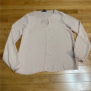 Light Pink Flowy Long Sleeve Blouse
